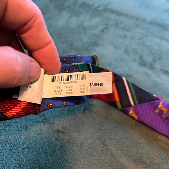 J. Crew Multicolor Plaid Belt with Tortoise Buckle See Pictures and Read S/M 40” - Picture 5 of 16